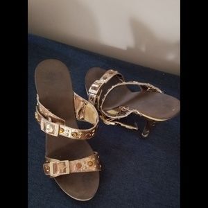 Brown Strapped Heel Sandals